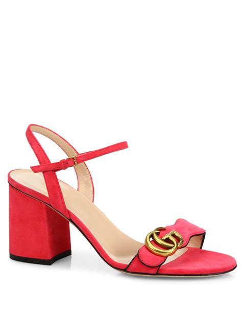 gucci pink heel sandals|Gucci sandals numeran marcus.